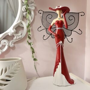 Jewelry Mannequin with Red Dress and Wings